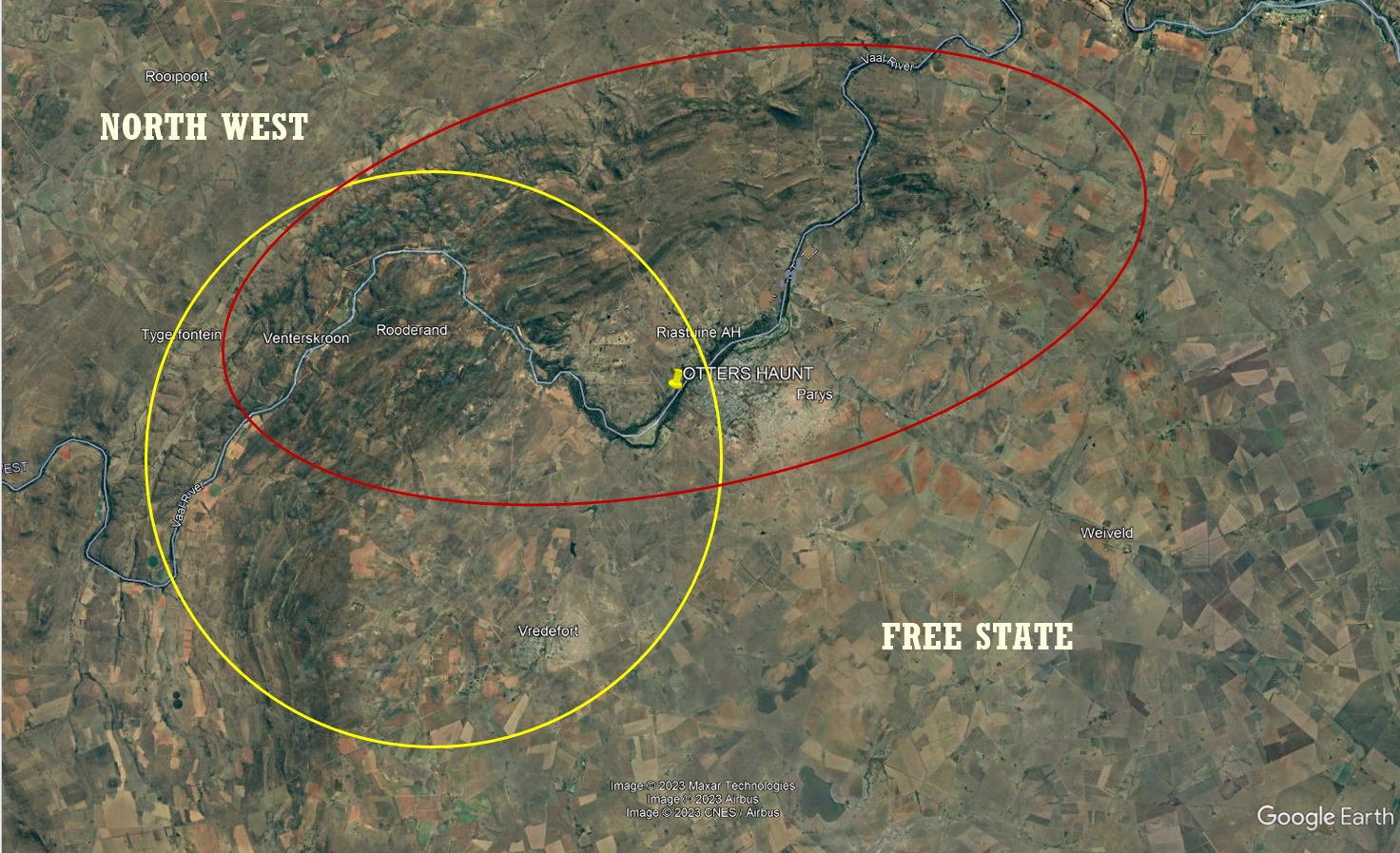 Vredefort Dome Map